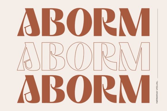 Aborm: A Modern Display Font for Editorial Projects