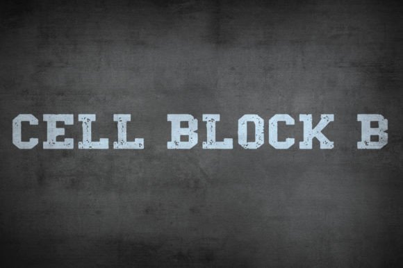 Cell Block B: A Distressed Display Font for Vintage Branding