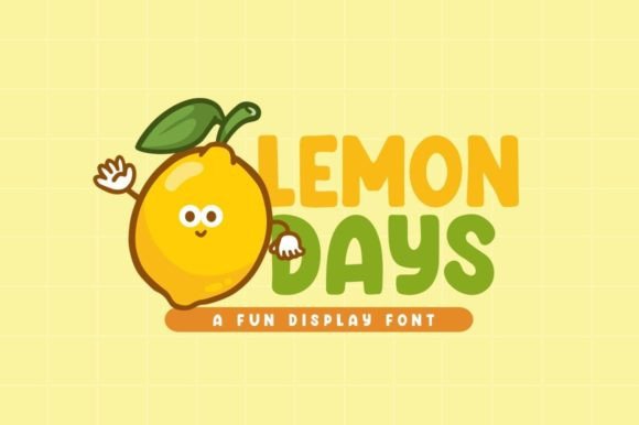 Lemon Days: A Playful Display Font for Editorial Design