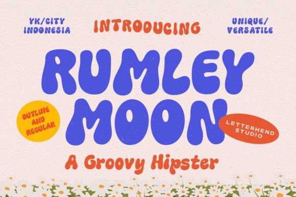 Rumley Moon: A Groovy Display Font for Bold Branding