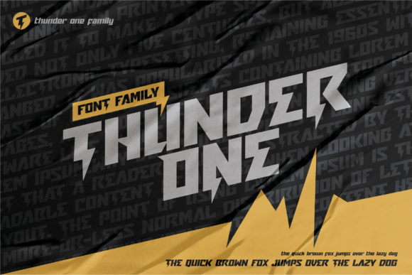 Thunder One: A Bold Font for Branding That Stands Out