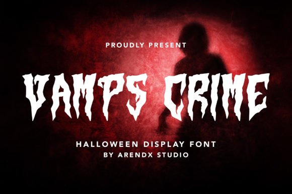 Vamps Crime Font for Halloween-Themed Designs
